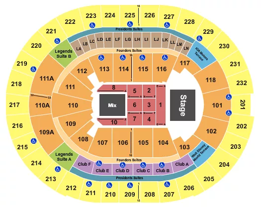seating chart for Kia Center - Endstage 8 - eventticketscenter.com