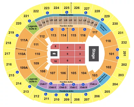 seating chart for Kia Center - Endstage 9 - eventticketscenter.com