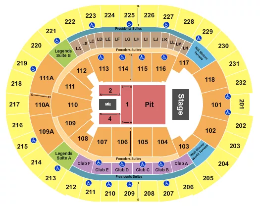 seating chart for Kia Center - Endstage Pit 3 - eventticketscenter.com