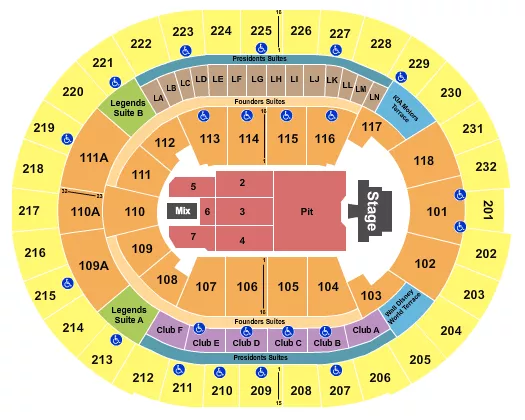 seating chart for Kia Center - Joji - eventticketscenter.com