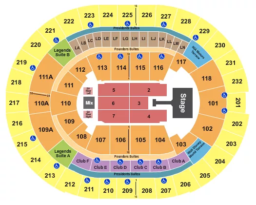 seating chart for Kia Center - Jonas Brothers 1 - eventticketscenter.com