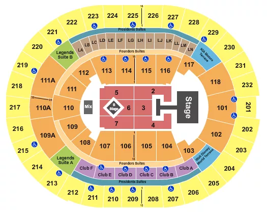 seating chart for Kia Center - Kylie Minogue - eventticketscenter.com