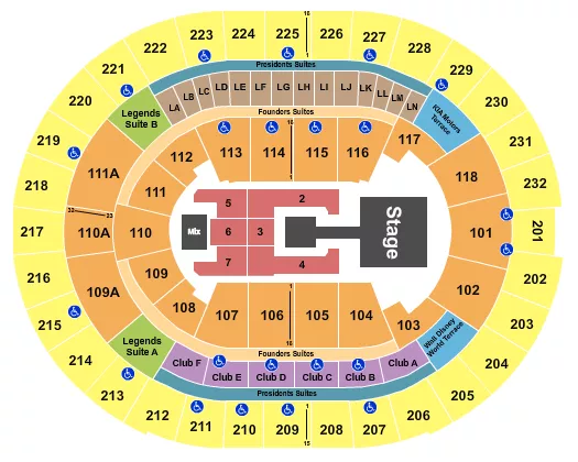 seating chart for Kia Center - Le Sserafim - eventticketscenter.com