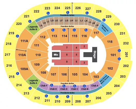 seating chart for Kia Center - Maverick City Music - eventticketscenter.com