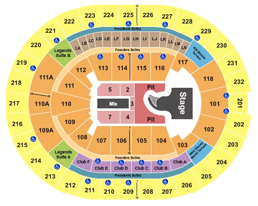 seating chart for Kia Center - Megan Moroney - eventticketscenter.com