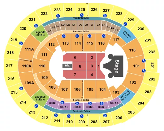 seating chart for Kia Center - Missy Elliott - eventticketscenter.com