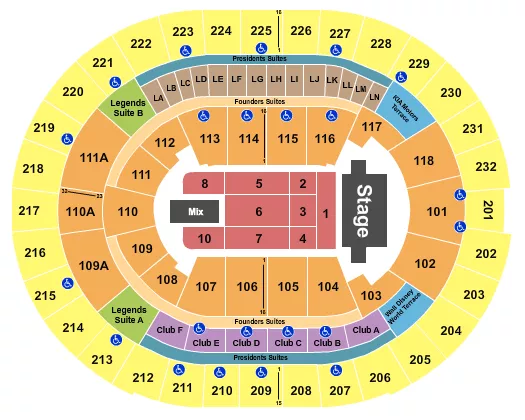 seating chart for Kia Center - TSO - eventticketscenter.com