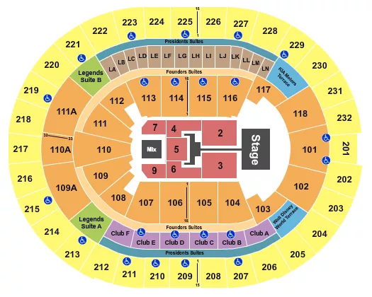 seating chart for Kia Center - TobyMac - eventticketscenter.com