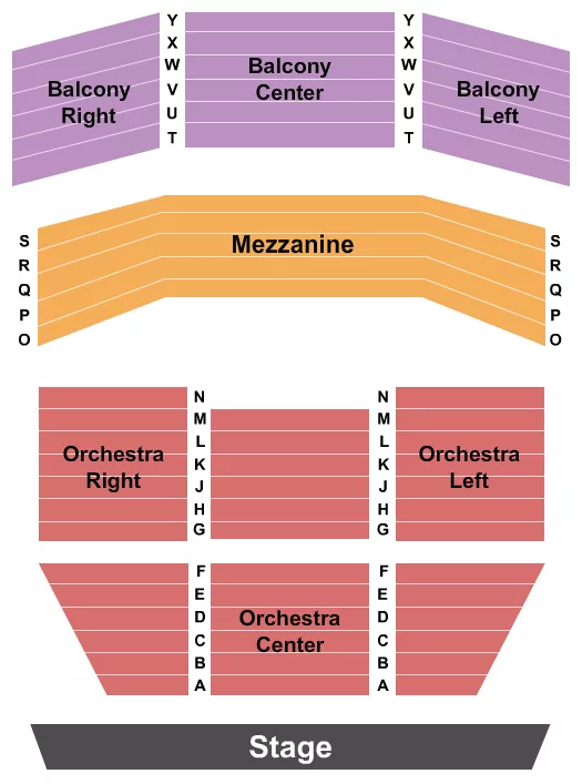 seating chart for Kimo Theatre - Endstage - eventticketscenter.com