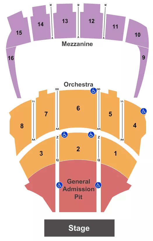 seating chart for Kings Theatre - NY - Endstage Pit 4 - eventticketscenter.com