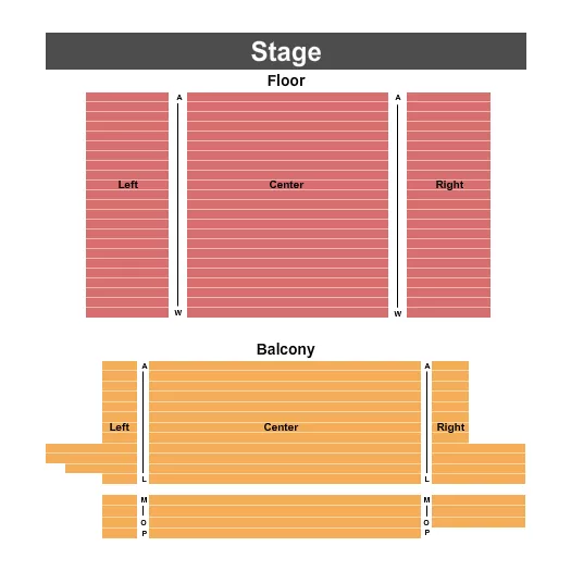 seating chart for Kirby Cultural Arts Complex - Floor/Balcony - eventticketscenter.com