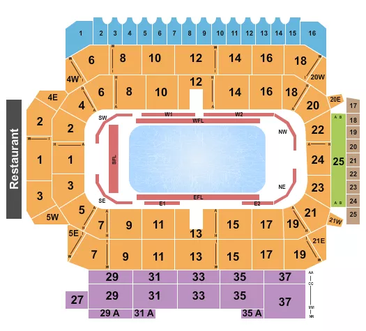 seating chart for Kitchener Memorial Auditorium - Disney On Ice - eventticketscenter.com