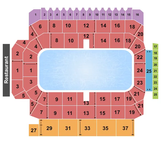 Hockey 1 Seating Map