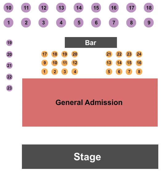 seating chart for Knitting Factory Concert House - Boise - GA & Tables - eventticketscenter.com
