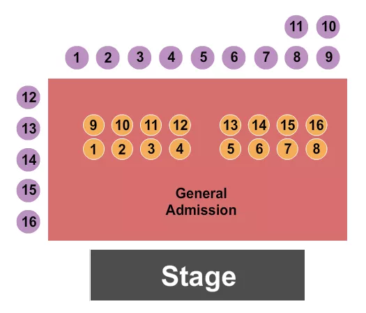 seating chart for Knitting Factory Concert House - Boise - GA Floor - RSV Tables - eventticketscenter.com