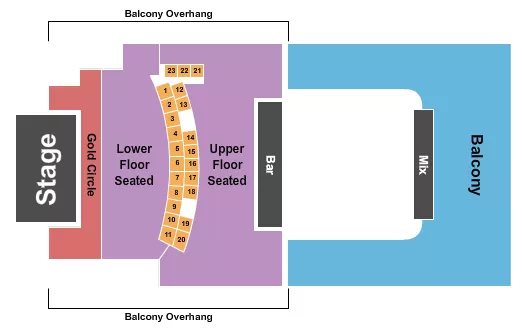 seating chart for Knitting Factory Spokane - GC/Tables/Upper Floor - eventticketscenter.com