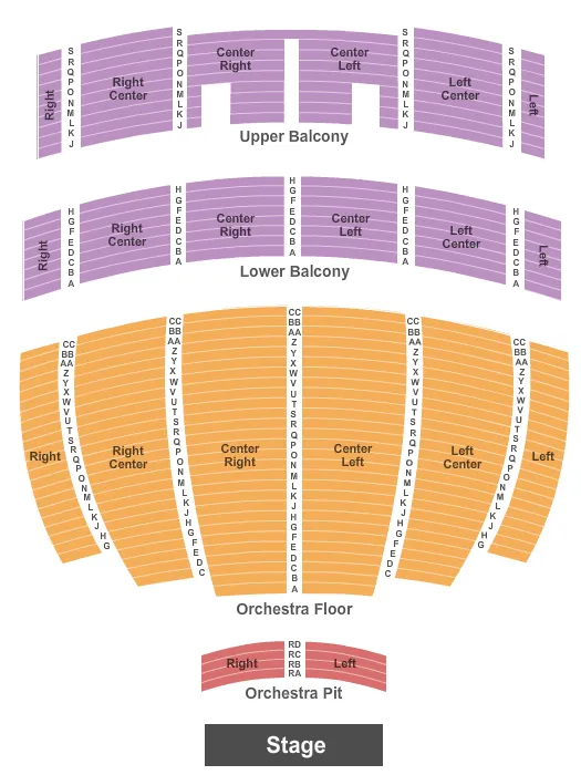 seating chart for Knoxville Civic Auditorium - End Stage - eventticketscenter.com