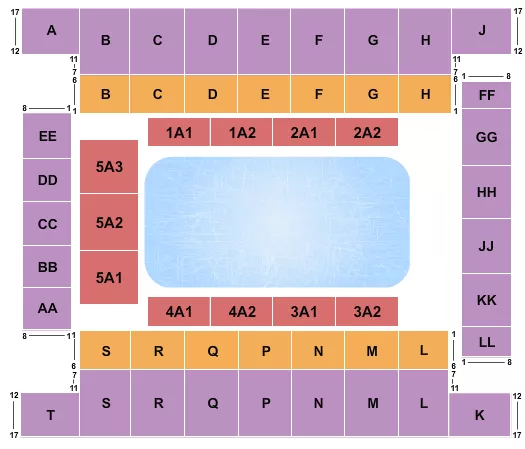 seating chart for Knoxville Civic Coliseum - Disney On Ice 2 - eventticketscenter.com