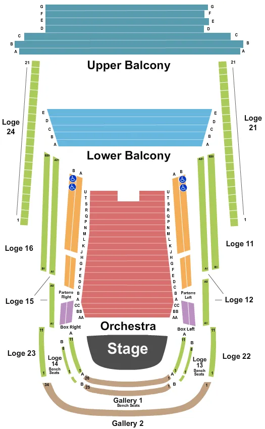 seating chart for Koerner Hall - End Stage - eventticketscenter.com