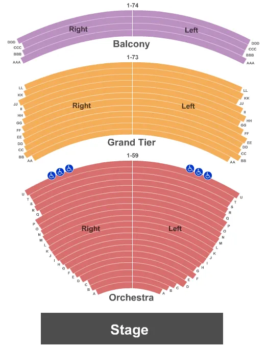 seating chart for Koger Center For The Arts - End Stage - eventticketscenter.com
