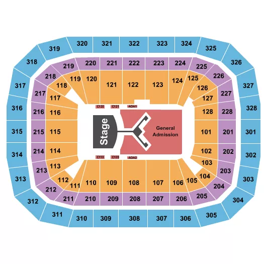seating chart for Kohl Center - Shinedown - eventticketscenter.com