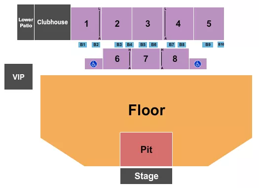 seating chart for Kootenai County Fairgrounds - Endstage Pit - eventticketscenter.com