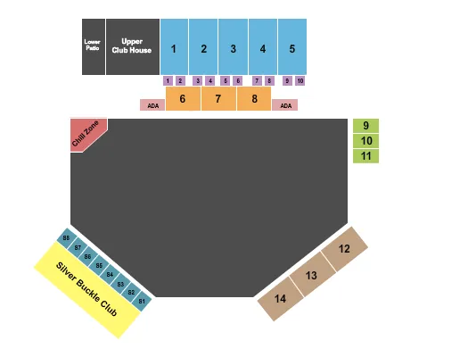 seating chart for Kootenai County Fairgrounds - Rodeo - eventticketscenter.com