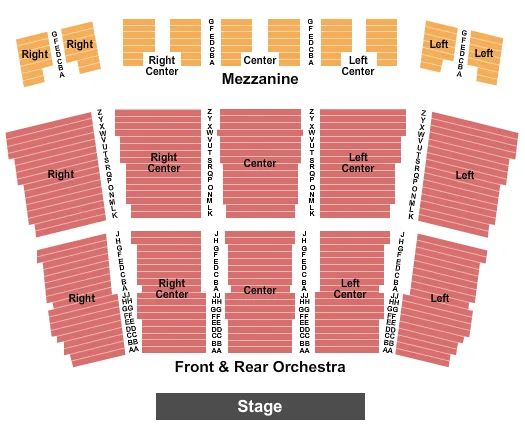 seating chart for Kupferberg Center for the Arts - Colden Auditorium - End Stage - eventticketscenter.com