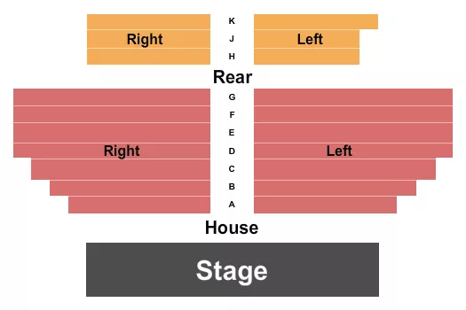 seating chart for Kweskin Theatre - Endstage 2 - eventticketscenter.com