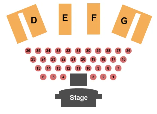 seating chart for L'Auberge Casino & Hotel Baton Rouge - Endstage Tables - eventticketscenter.com