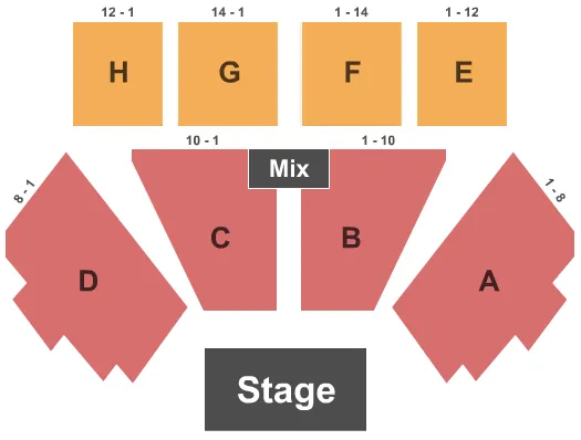 seating chart for L'auberge Du Lac Casino And Resort - Concert - eventticketscenter.com