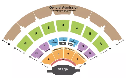 seating chart for L.B. Day Amphitheater - Endstage Platform - eventticketscenter.com