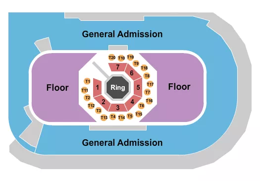 seating chart for LECOM Events Center - MMA 2 - eventticketscenter.com