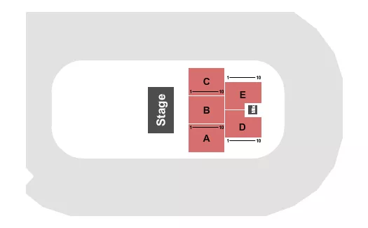 seating chart for LECOM Events Center - Quarter House - eventticketscenter.com