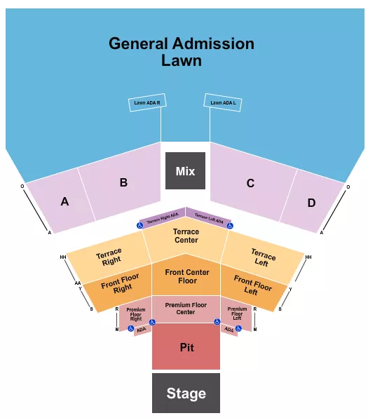 seating chart for Catholic Health Amphitheater At Bald Hill - Endstage Small Pit 3 - eventticketscenter.com
