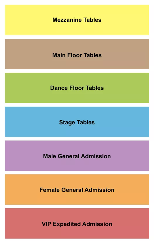 seating chart for LIV At Fontainebleau - Male/Female/Tables/VIP - eventticketscenter.com