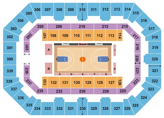 seating chart for La Crosse Center - Harlem Globetrotters 2 - eventticketscenter.com