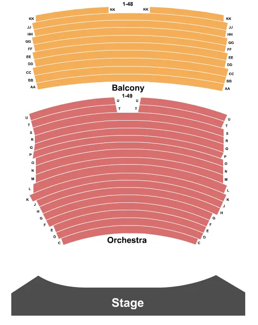 seating chart for La Mirada Theatre For The Performing Arts - End Stage - eventticketscenter.com