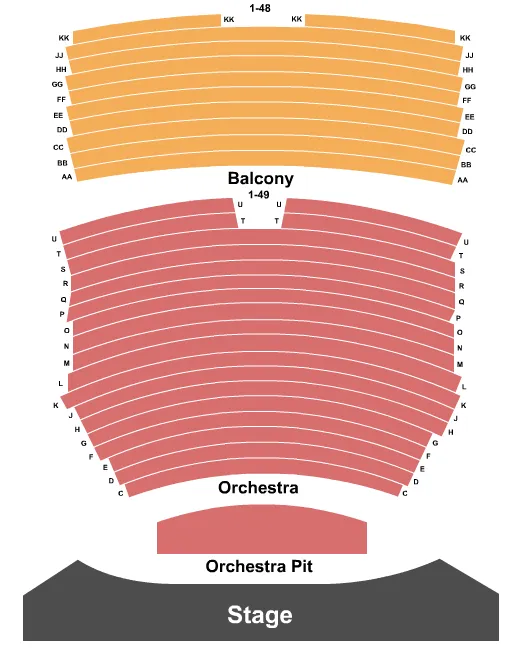 seating chart for La Mirada Theatre For The Performing Arts - Endstage Pit - eventticketscenter.com