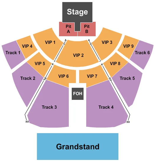 seating chart for LaPorte County Fairgrounds - Endstage 2 - eventticketscenter.com