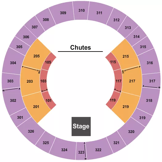 seating chart for Laborde Earles Coliseum - Rodeo - eventticketscenter.com