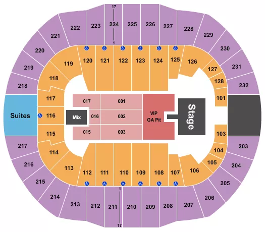 seating chart for Cajundome - Cody Johnson - eventticketscenter.com