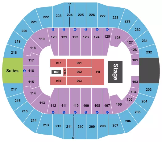 seating chart for Cajundome - Endstage GA Pit - eventticketscenter.com