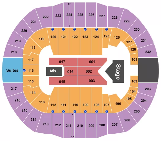 seating chart for Cajundome - Jelly Roll - eventticketscenter.com