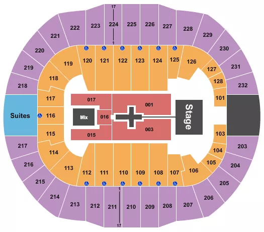 seating chart for Cajundome - TobyMac - eventticketscenter.com