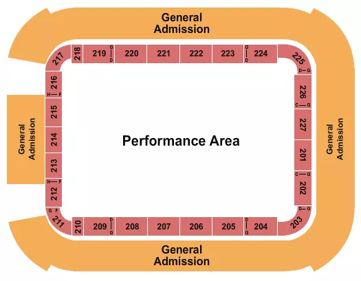 seating chart for Lake Charles Event Center - Arenacross - eventticketscenter.com