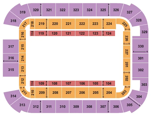 seating chart for Lake Charles Civic Center Arena - Open Floor - eventticketscenter.com