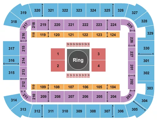 seating chart for Lake Charles Civic Center Arena - PFC38 - eventticketscenter.com