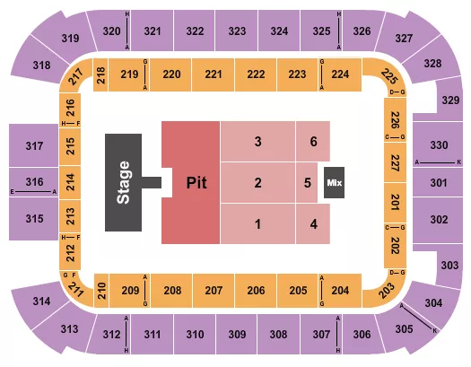 seating chart for Lake Charles Civic Center Arena - Parker Mccollum - eventticketscenter.com