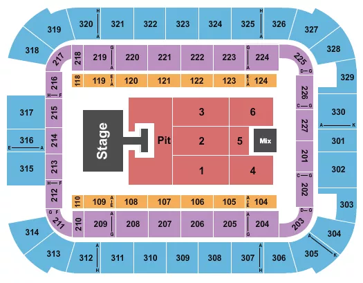 seating chart for Lake Charles Event Center - Riley Green - eventticketscenter.com